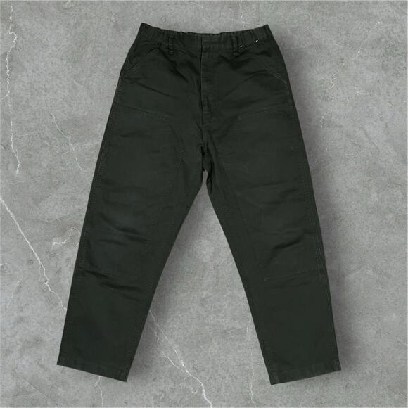 Uniqlo X Jil Sander J+ Women’s Size 8 Olive Green Khaki Work Pants Double Knee - Picture 1 of 12